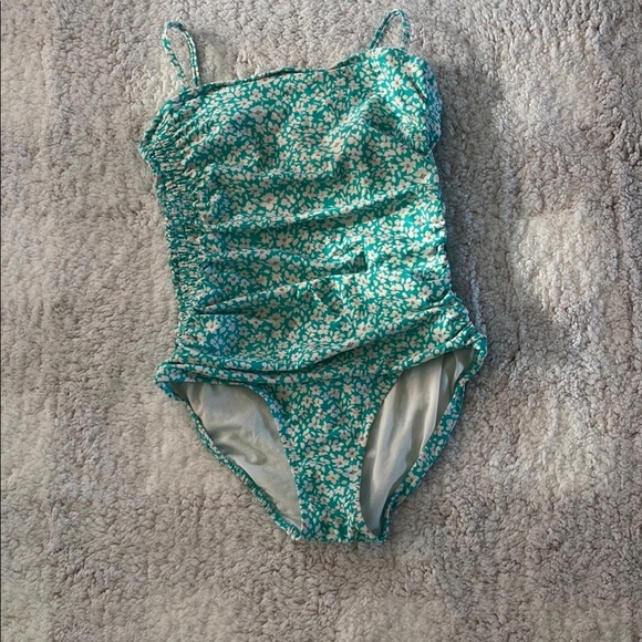 Kona Sol Green Floral One-Piece Swimsuit Size L - Picture 4 of 7